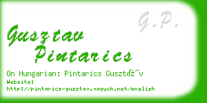 gusztav pintarics business card